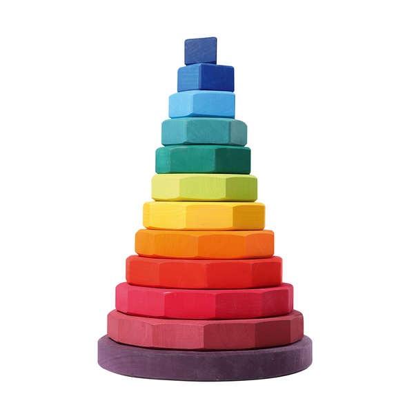 Holzspielzeug, Bausteine, Pyramide, Regenbogen, Kinderkognition