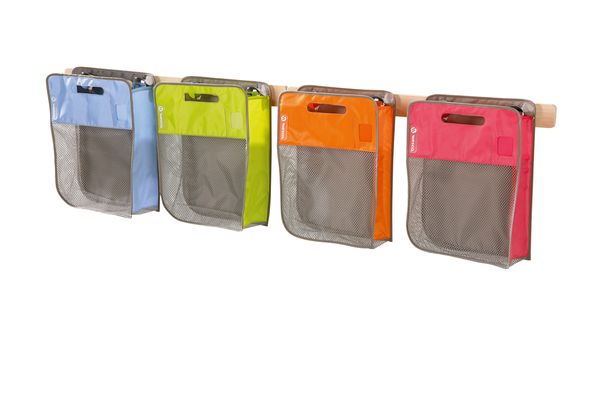 plastic bag, mesh pocket, kitchen roll holder, dispenser bag, colorful tote