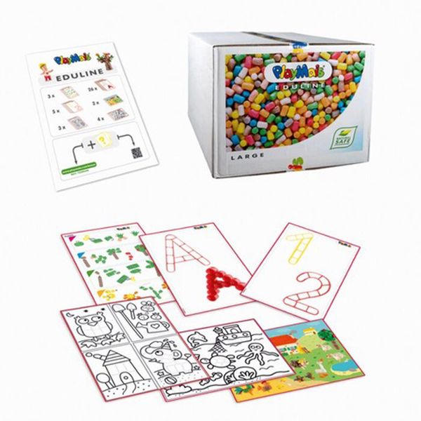 PlayMais Eduline Classic Set Large, ca. 6.300 Stück + 6 Tücher + 6 Bastelmesser PlayMais Eduline Classic Set Large, ca. 6.300 Stück + 6 Tücher + 6 Bastelmesser