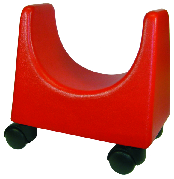 rot, klein, stuhl, hocker, rollen
