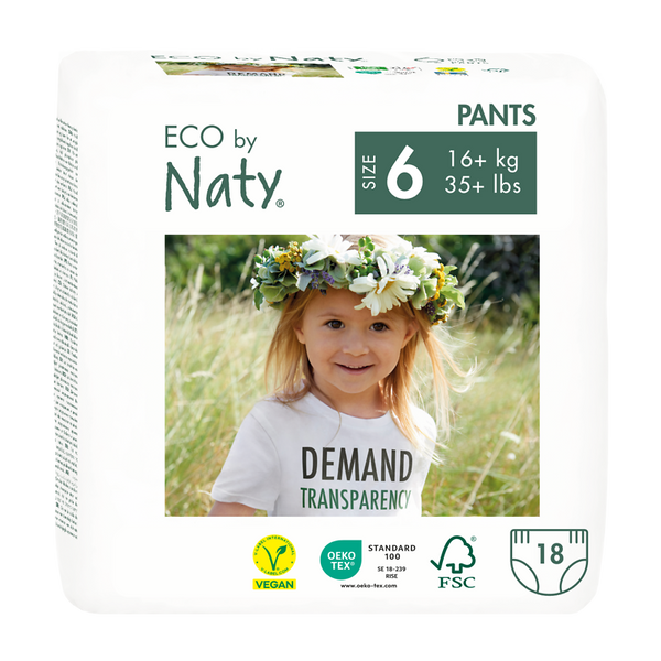 NATY Ökowindeln - Pants, Größe 6 (16+ Kg), 18 Stück