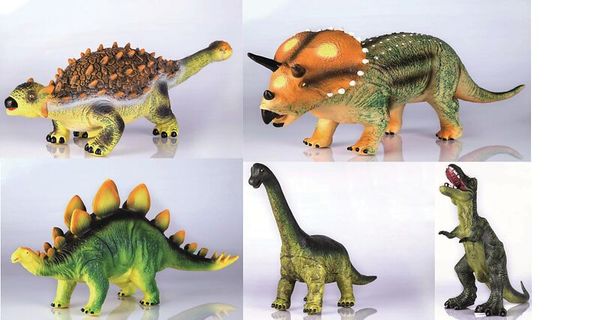 Dinosaurier Spielzeug, Stegosaurus, Brontosaurus, Skelettmodell, Miniaturfigur