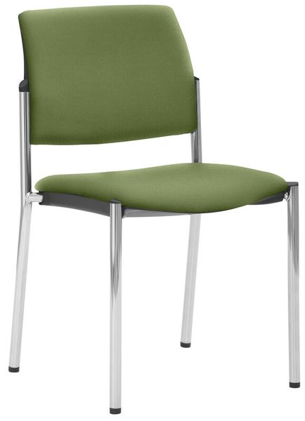 MAYER SITZMÖBEL Stapel-/Konferenzstuhl, 4-Fuß Chrom, 2 Stück