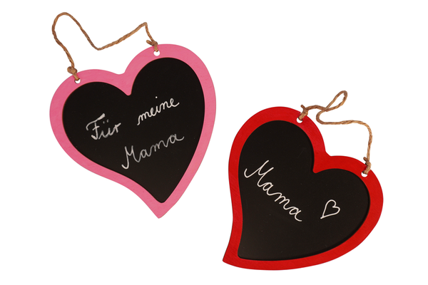 Kreidetafel Herz, 6er Set Kreidetafel Herz, 6er Set