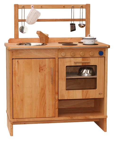 Holzküche, Kinderküche, Holzspielzeug, Küche Spielset, Backofen