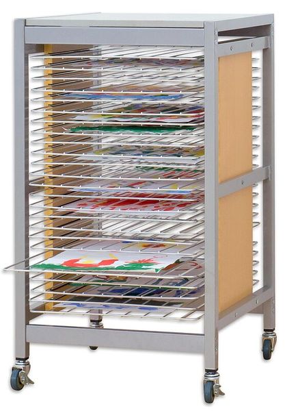 Aufbewahrung, Kühltrolley, Metallrahmen, Rollen, Böden aus Draht