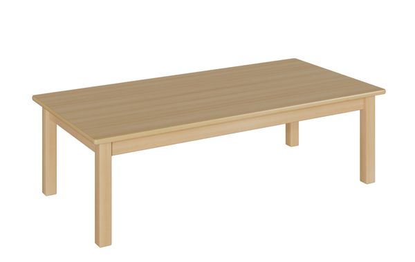 Esstisch, Holztisch, Laminat, vierbeiniger Tisch, Naturholzfarbene Oberfläche