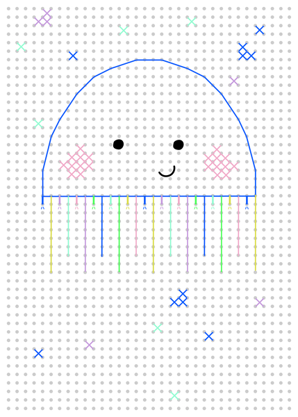 FOLIA Stickkarton Animals, weiß FOLIA Stickkarton Animals, weiß