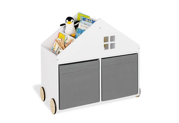 PINOLINO Kinderbüch-Regal mit Rollen Haus, weiß