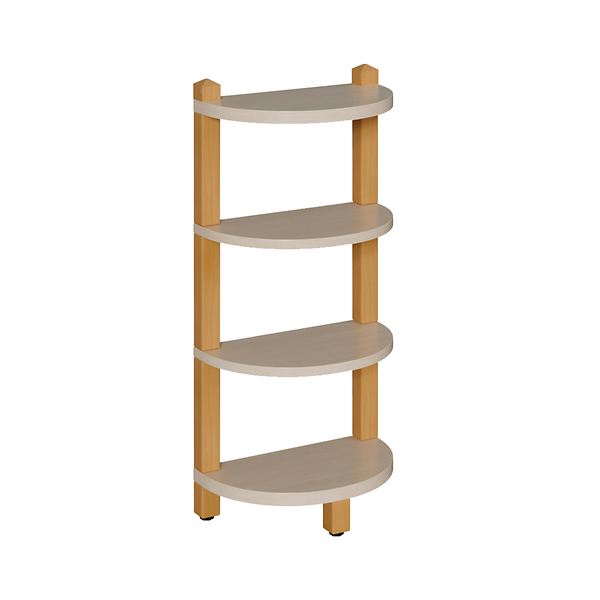 Stollenabschlussregal mit festem Boden, H 80 cm, Varianten wählbar