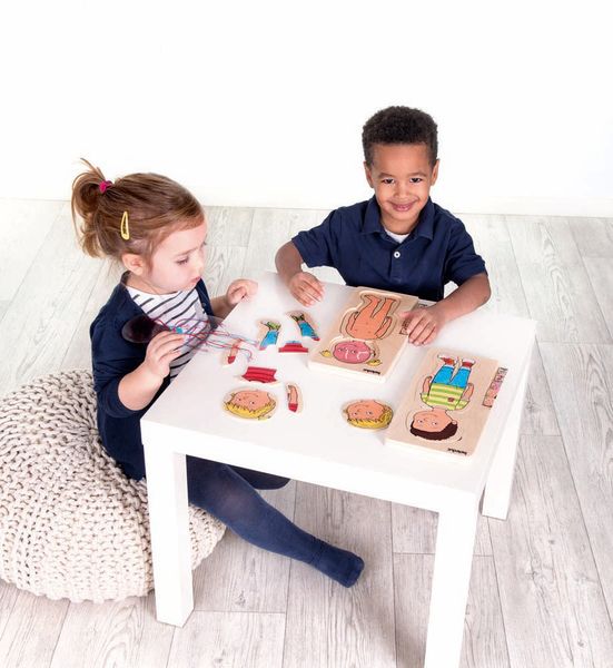 5-Lagenpuzzle Dein Körper: Junge, 28 Teile, Holz, ab 4 Jahre 5-Lagenpuzzle Dein Körper: Junge, 28 Teile, Holz, ab 4 Jahre