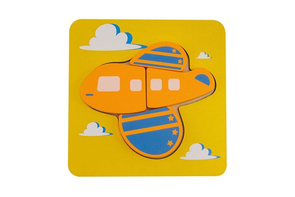 8 Bambini Puzzle + Aufbewahrungsregal, Holz, ab 2 Jahre