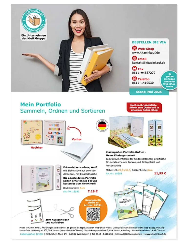 Titelbild des Flyers "Mein Portfolio"