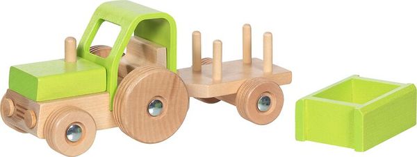 Holzspielzeug, Holztraktor, Kippwagen, Naturholz, Kinderspielzeug