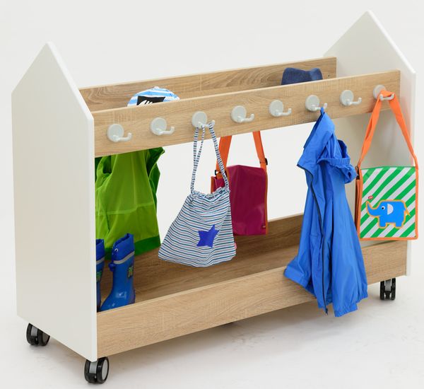 BETZOLD EduCasa Taschenwagen mit 16 Doppelhacken, LxBxH: 45 x 123 x 97 cm