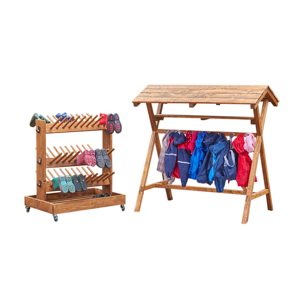 holzstuhl, schuhregal, schuhtrockner, hakenständer, outdoor-möbel