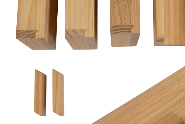 Wasserbahn / Kugelbahn, massives Kiefernholz, 12 Teile, ab 3 Jahre (SONDERANGEBOT)