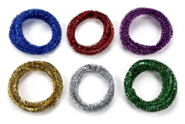 Pfeifenputzer Metallic, 9mm, 6 Farben, 6 Rollen, je 2,5m