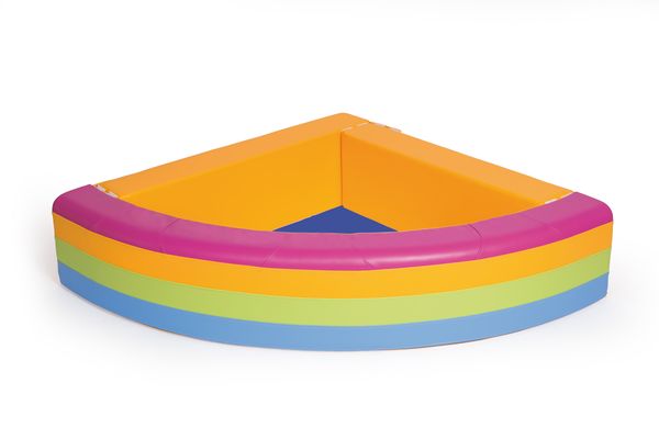 Kinderbecken, aufblasbares Becken, Regenbogenfarben, ovale Form, weiche Wände