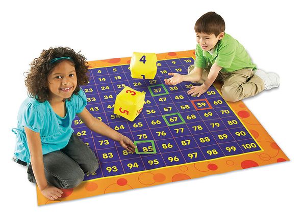 Hunderter-Spielmatte aus Vinyl, 120 x 120 cm