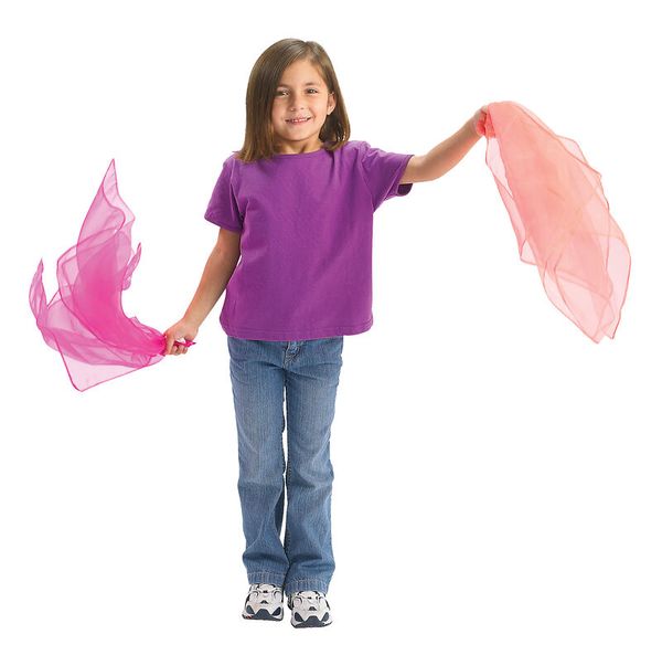 Jongliertücher (aus Chiffon) in 3 Farben, 12 Stück, Maße 41x41 cm