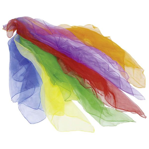 GOKI Jongliertücher (68 x 68 cm), farbig sortiert, 6 Tücher GOKI Jongliertücher (68 x 68 cm), farbig sortiert, 6 Tücher