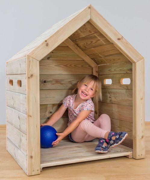 BETZOLD Outdoor Spielhäuschen aus Holz, 3-teilig