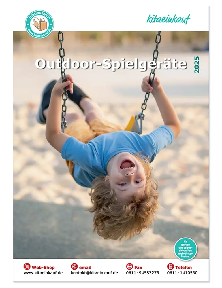 Titelseite des Flyer "Outdoor-Spielgeräte"