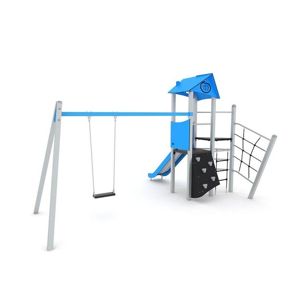 Spielgerät, Schaukel, Kletterwand, Rutsche, Spielplatz