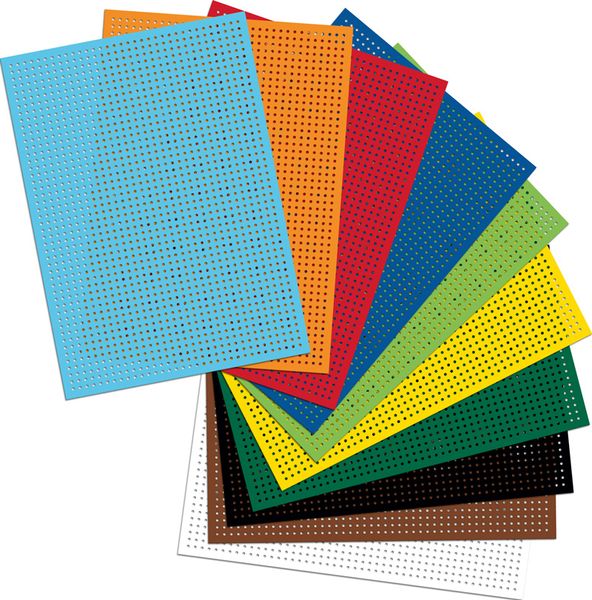 FOLIA Stickkarton farbig sortiert, unbedruckt, 40 Blatt, 17,5 x 24,5 cm, 300g/qm