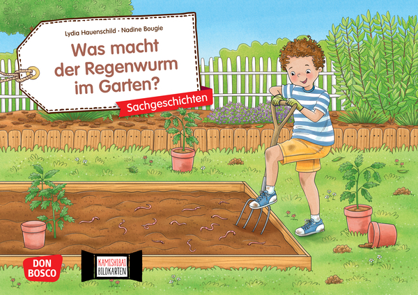 gartenbeet, pflanzen, regenwürm, gartenwerkzeug, spaten