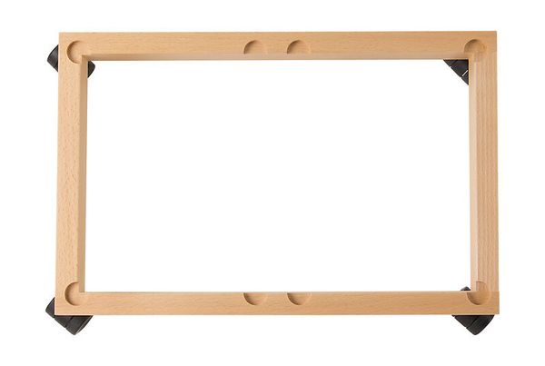 Holzrahmen, Rahmen aus Holz, Holzfarbton, Rechteckiger Rahmen, Eckkappen