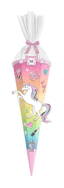 Schultüten-Bastelset Easy Line Einhorn, 68 cm, 1 Set 