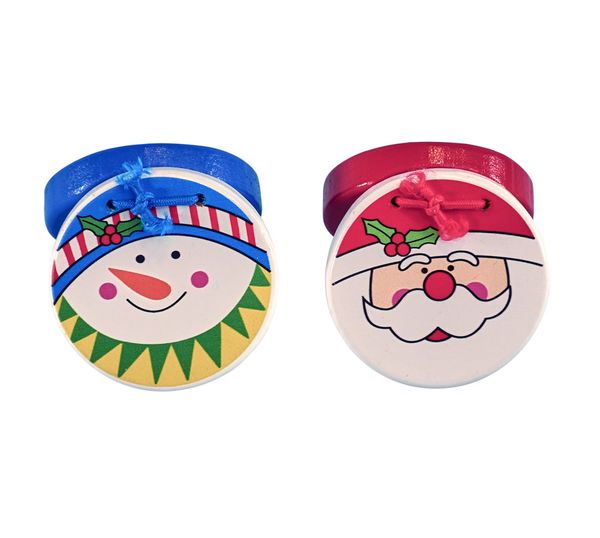 Weihnachtskastagnette, 2 Stück Weihnachtskastagnette, 2 Stück