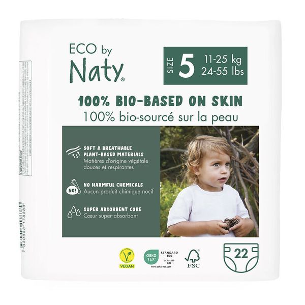 NATY Ökowindeln, Größe 5 (11-25 kg), 22 Stück