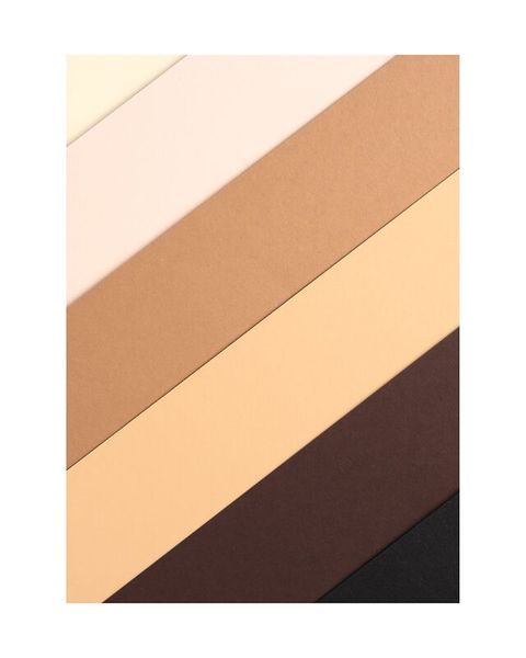 Farbstreifen, Farbpalette, Karton/Leichtkarton, Beige Nuancen, Schwarzbraun