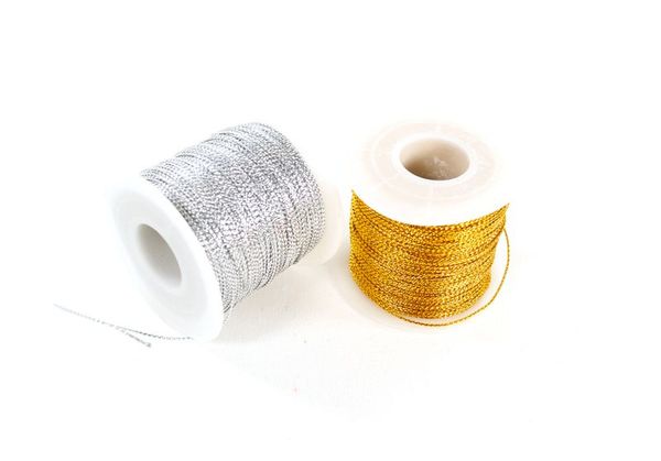Gold + Silberkordel, 2 Rollen, je 100 m Gold + Silberkordel, 2 Rollen, je 100 m