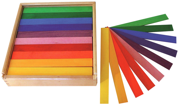 Klebepapier?, Farbtifte, Farbkarten, Holzrahmen, Reagenzstreifen