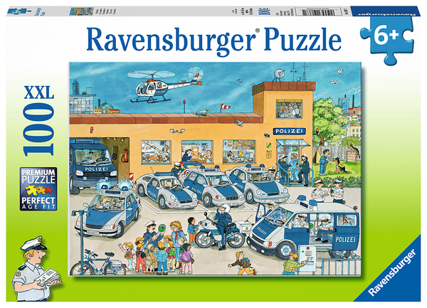 RAVENSBURGER XXL Kinderpuzzle - Polizeirevier, 100 XXL-Teile, ab 6 Jahre