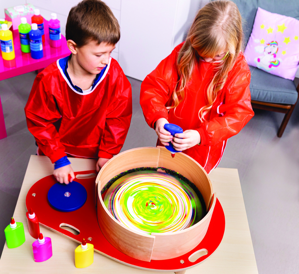 Farbschleuder Profi aus Holz, 36 cm Farbschleuder Profi aus Holz, 36 cm