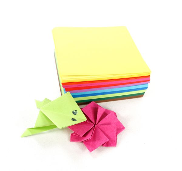 FOLIA Origamipapier Basic Mix, 10 cm x 10 cm, 500 Blatt bunt sortiert