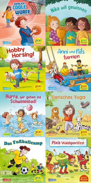 Kinderbuch, Sport, Buchcover, Cartoon, Pixi Verlag