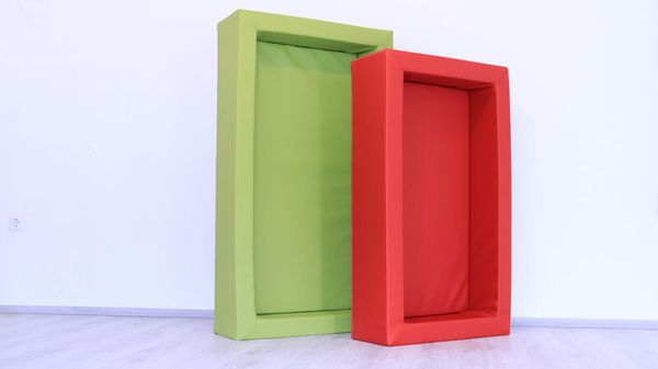 Krippen-Schaumbett groß mit Matratze, 140 x 75 cm, mehrere Farben Krippen-Schaumbett groß mit Matratze, 140 x 75 cm, mehrere Farben