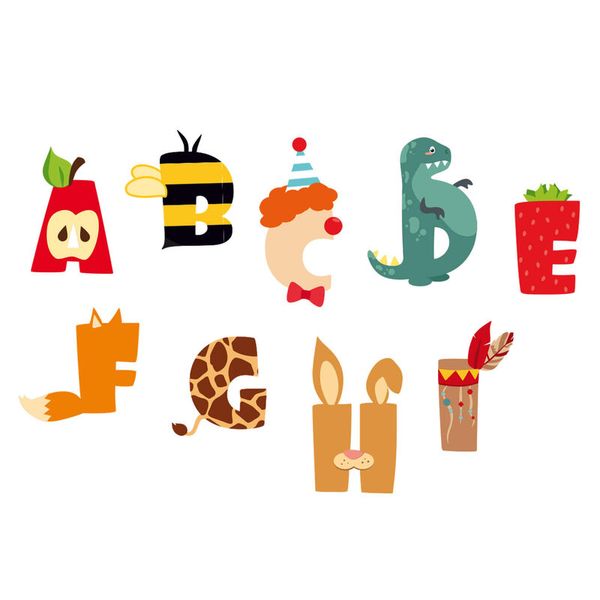 Wandtattoo Alphabet, Größe wählbar