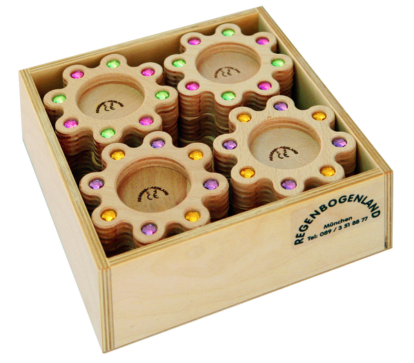 REGENBOGENLAND Blumengarten, 12 Bausteine + Kasten REGENBOGENLAND Blumengarten, 12 Bausteine + Kasten