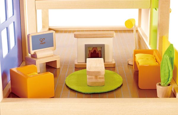 HAPE Puppenhaus "Vier-Jahreszeiten", möbliert