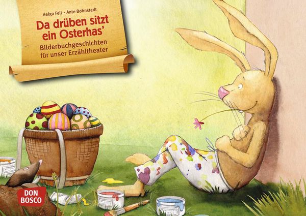 Kindzeitszene, Osterhase, Hase, Bilderbuch, Haarband?