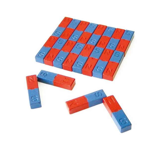 Nord-Süd-Stabmagnet, 40 mm lang, 10 Stück