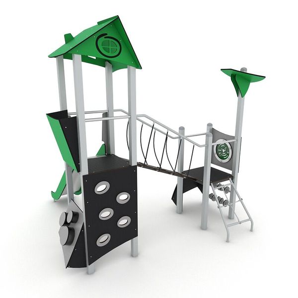 Spielturm mit Rutche, Steel+  Spielturm mit Rutche, Steel+