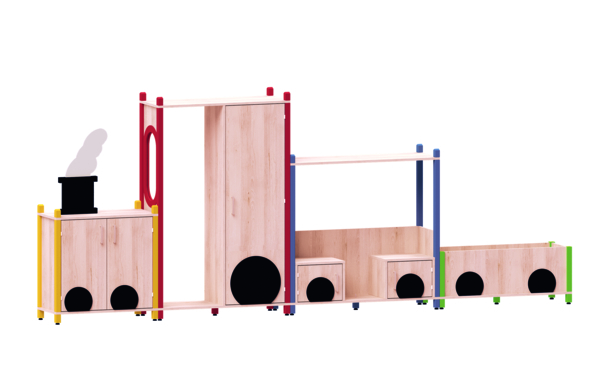 Fertigregalsystem Eisenbahn